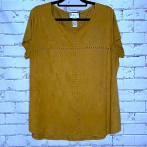 MARY MC FADDEN Moleskin fabric top Size XL